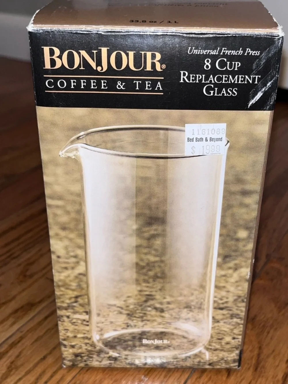 Bonjour Coffee & Tea (8) Cup Replacement Glass Cup New Open Box
